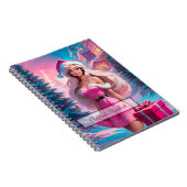 Carnet Belle fille de Noël rose 01 (Côté Droit)