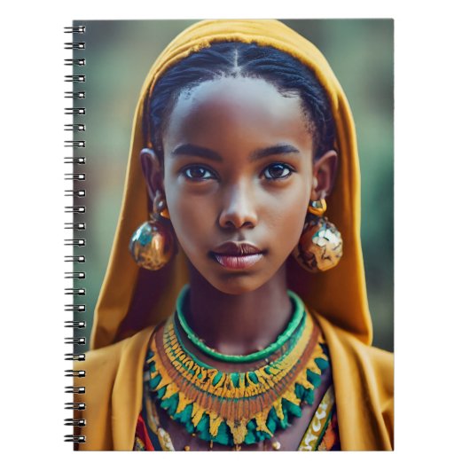 Carnet belle fille d'origine centrafricaine, (Devant)