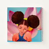 CARNET BELLE FILLE NOIRE AFRO PUFF NATURELLE (Dos)