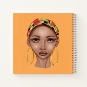 CARNET BELLE FILLE NOIRE NATURELLE (Dos)