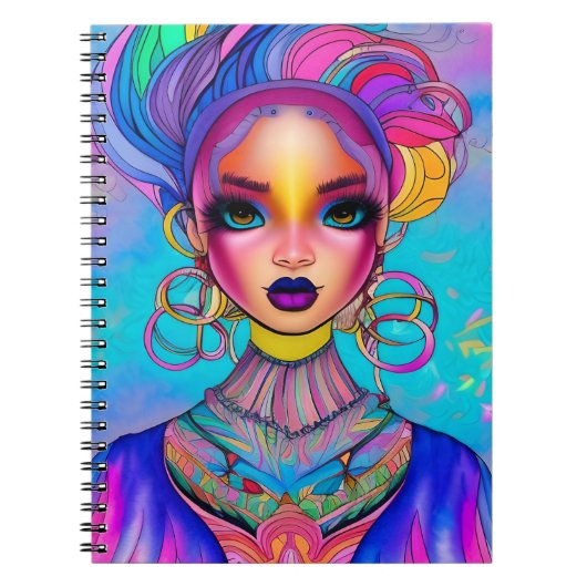 Carnet Belle fille Whimsical Brown Eyed (Devant)