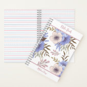 Carnet Belle Fleur violette (À l'intérieur)