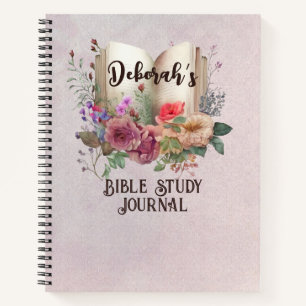 Carnet Belle Floral Christian Custom Bible Étude
