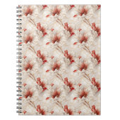 Carnet Belle Flore Rouge Blanc (Devant)