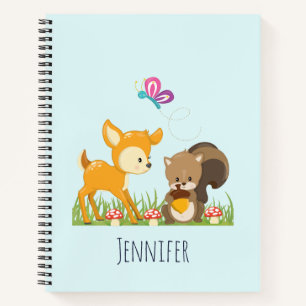 Carnet Belle forêt Animaux Caricature Whimsical