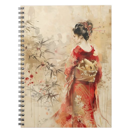 Carnet Belle Geisha Debout (Devant)