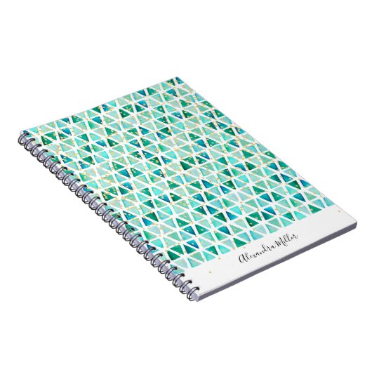 Carnet Belle Gemstone Gold Faux Foil Confetti Nom (Côté Droit)