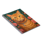 Carnet Belle Ginger Cat et Fleurs (Côté Droit)