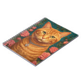 Carnet Belle Ginger Cat et Fleurs (Côté gauche)