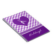 Carnet Belle gymnastique Checkered pourpre avec le (Côté Droit)