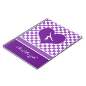Carnet Belle gymnastique Checkered pourpre avec le (Côté gauche)
