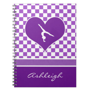 Carnet Belle gymnastique Checkered pourpre avec le