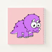 Carnet Belle Illustration D'Un Tricératops. (Dos)