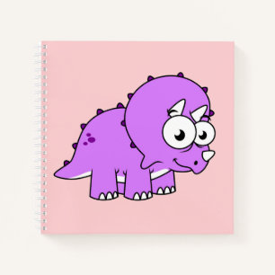Carnet Belle Illustration D'Un Tricératops.