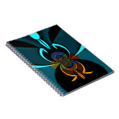 Carnet Belle impression Cyan Abstrait Art (Côté Droit)