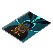 Carnet Belle impression Cyan Abstrait Art (Côté gauche)