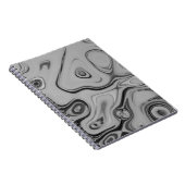Carnet Belle Impression d'art de couleur de texture gris (Côté Droit)