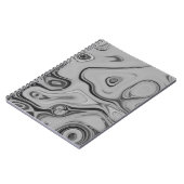 Carnet Belle Impression d'art de couleur de texture gris (Côté gauche)