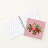 Carnet belle impression de panier de fleurs victoriennes (Intérieur)