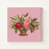 Carnet belle impression de panier de fleurs victoriennes (Dos)