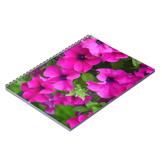 Carnet Belle impression de pétunias violet (Côté gauche)