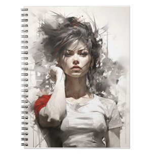 Carnet Belle Jeune Femme Unique Élégant Art Féminin