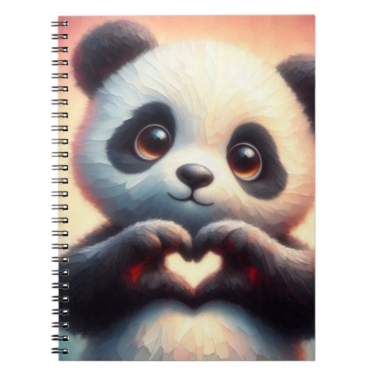 Carnet Belle Love Heart Panda (Devant)