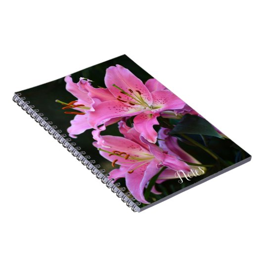 Carnet Belle Lys Rose Fleurit (Côté Droit)