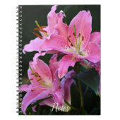 Carnet Belle Lys Rose Fleurit (Devant)