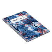 Carnet Belle Marine Bleue Cerise Fleur Imprimer (Côté Droit)