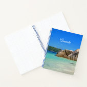 Carnet Belle mer tropicale avec une plage rocheuse (Intérieur)