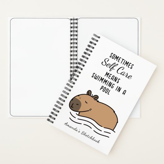 Carnet Belle natation Capybara Self Care (À l'intérieur)