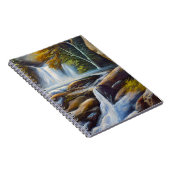 Carnet Belle nature Cascade de ruisseau peinture à l'huil (Côté Droit)