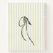 Carnet Belle oeuvre pastel rayures blanches Pink floral (Dos)