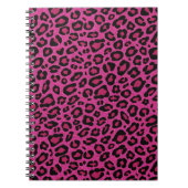 Carnet Belle parties scintillant léopard rose chaud brill (Devant)