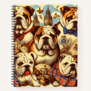 Carnet Belle peinture anglaise de Bulldog