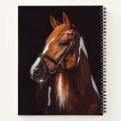 Carnet Belle peinture Brown Cheval Portrait Photo (Dos)