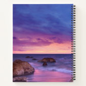 Carnet Belle photo côtière du coucher de soleil (Dos)