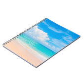 Carnet Belle plage tropicale avec ciel bleu et c blanc (Côté gauche)