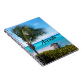 Carnet Belle Plage Tropicale Palmier Venté (Côté Droit)