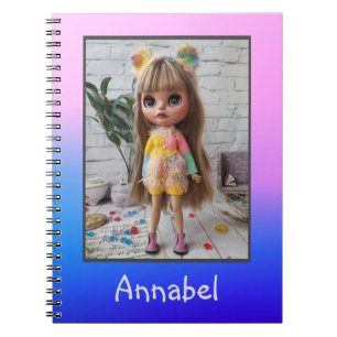 Carnet Belle poupée Blythe grands yeux mode style fun