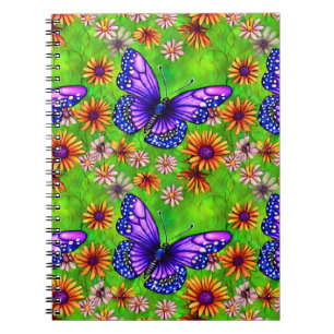 Carnet Belle prairie à papillon pourpre