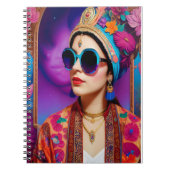 Carnet Belle princesse avec lunettes de soleil (Devant)