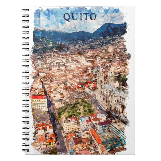 Carnet Belle Quito Ecuador Cityscape (Devant)