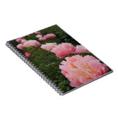 Carnet Belle rangée de pivoines roses (Côté Droit)