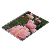 Carnet Belle rangée de pivoines roses (Côté gauche)