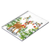 Carnet Belle renne dans la neige (Côté gauche)