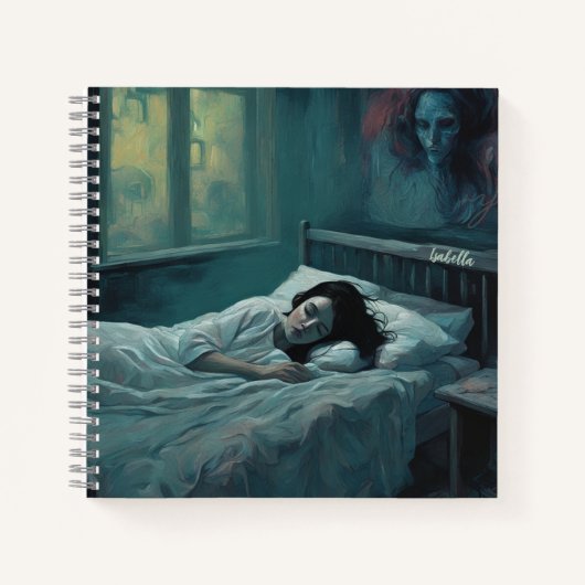 Carnet Belle Rêve de fille endormie (Devant)