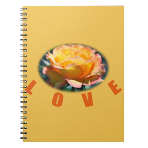 Carnet belle rose jaune fleur photo art