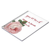 Carnet Belle rose Roses Mariage blanc (Côté gauche)